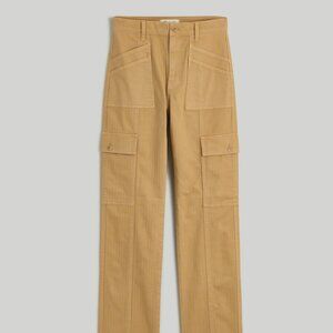 Madewell Garment-Dyed ’90s Straight Cargo Pants Sand Dune Size 33 NWT